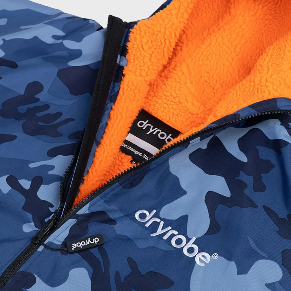 dryrobe Advance Long Sleeve Changing Robe - Blue Camo / Orange Extra Image 4